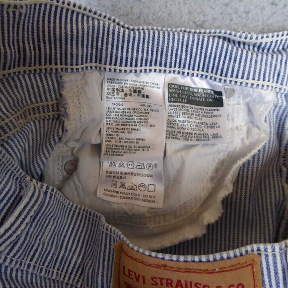 Levi's Jeans Women's Size 29 Mile High Super Skinny Striped Floral Pockets Heart - Picture 8 of 12